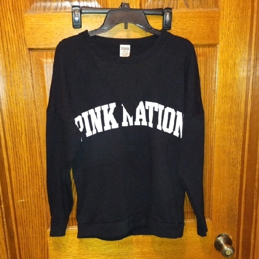 Pink Nation Black Sweatshirt